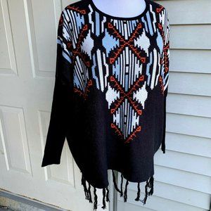 Kenzie south west print cotton blend sweater M